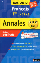 Annales bac 2012 francais 1ere