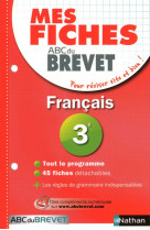 Mes fiches pour le brevet francais 3e