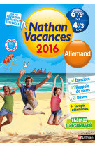 Cahier de vacances 2016 collège monomatière allemand lv1 6e - 5e / lv2 4e - 3e