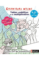 Coloriages malins - tables d'addition et de multiplication cm1-cm2 - 9-11 ans