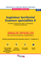 Ingénieur territorial 2022. examen spécialités ii