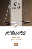 Lexique de droit constitutionnel (4ed) qsj 3655