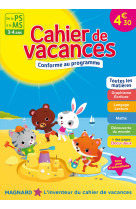 Cahier de vacances, de la ps à la ms, éd. 2017