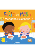 Félix et mila mangent à la cantine