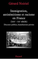 Immigration, antisémitisme et racisme en france (xixe-xxe siècle)