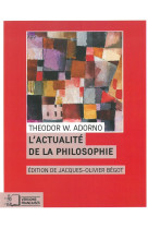 Actualité de la philosophie et autres essais